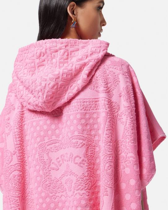 Versace ropa interior y ropa de playa mujer pareo de toalla con mariposas patrimoniales 6BPV1191 rosa