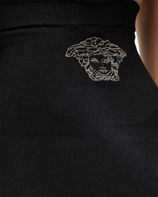 Versace ropa interior y ropa de playa mujer braguitas moldeadoras de cintura alta con medusa 6BPV1063 negro