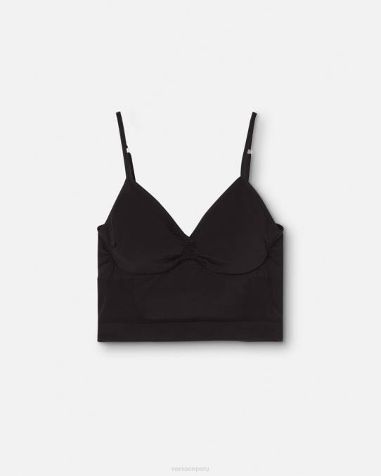 Versace ropa interior y ropa de playa mujer bralette moldeador de medusa 6BPV1062 negro