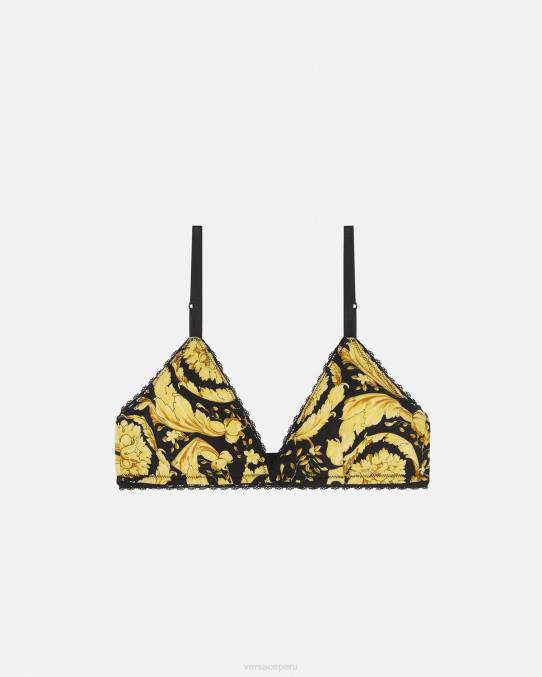Versace ropa interior y ropa de playa mujer bralette triangular barroco 6BPV1034 imprimir