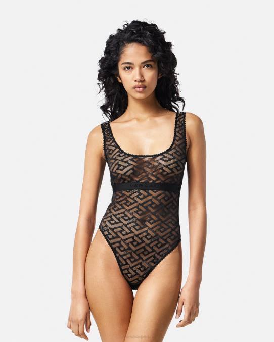 Versace ropa interior y ropa de playa mujer cuerpo de greca 6BPV1075 negro