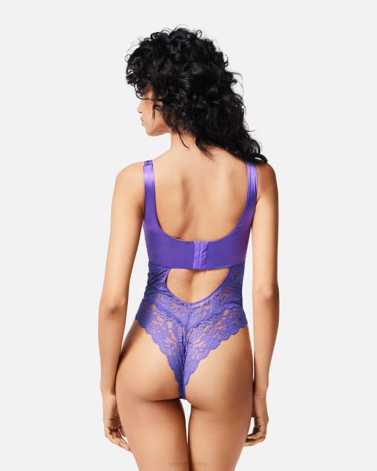 Versace ropa interior y ropa de playa mujer mono de encaje 6BPV1078 Violeta