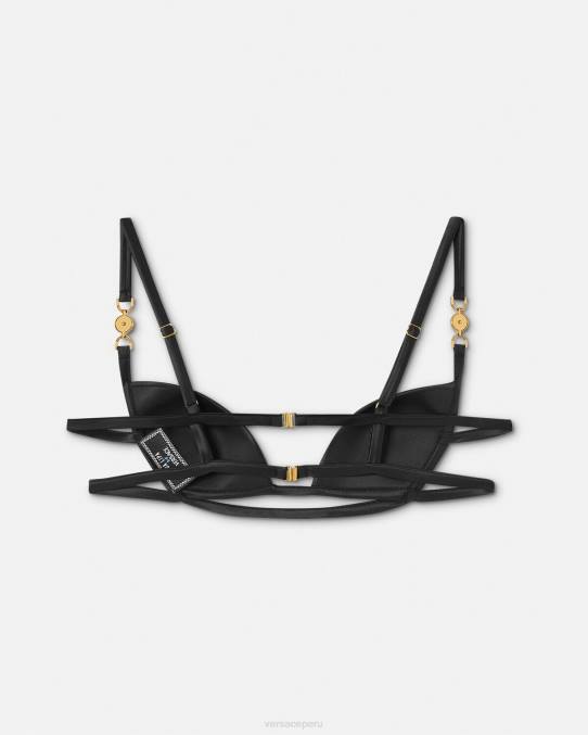 Versace ropa interior y ropa de playa mujer sujetador con medusa \'95 6BPV1032 negro