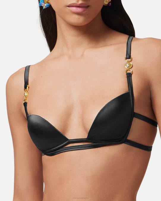 Versace ropa interior y ropa de playa mujer sujetador con medusa \'95 6BPV1032 negro