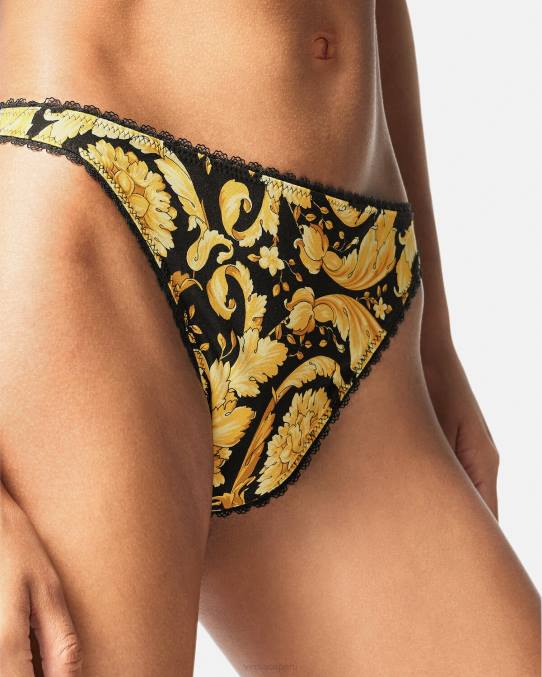 Versace ropa interior y ropa de playa mujer tanga barroco 6BPV1035 imprimir