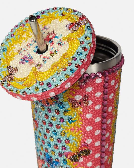 Versace ropa interior y ropa de playa mujer taza de viaje mariposas de cristal 6BPV1194 imprimir