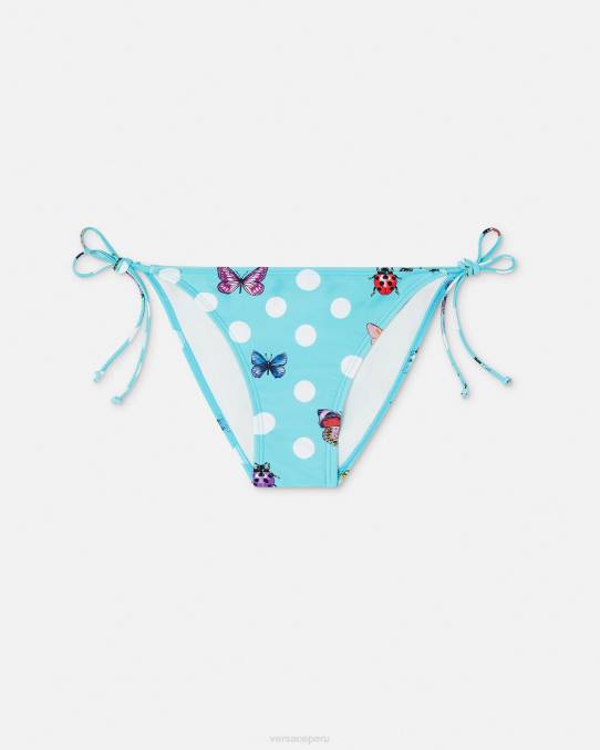 Versace ropa interior y ropa de playa mujer braguita de bikini mariposas 6BPV1132 azul