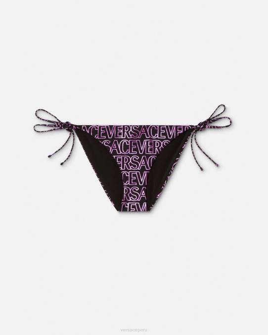 Versace ropa interior y ropa de playa mujer braguita de bikini por toda la prenda 6BPV1167 fucsia y estampado