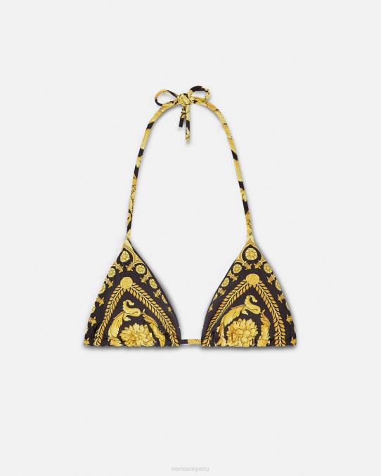 Versace ropa interior y ropa de playa mujer top de bikini con estampado barroco 6BPV1138 imprimir