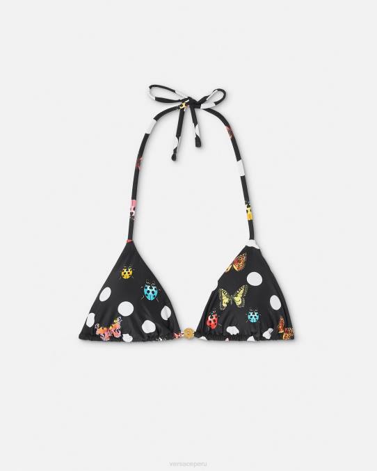 Versace ropa interior y ropa de playa mujer top de bikini con mariposas 6BPV1114 imprimir
