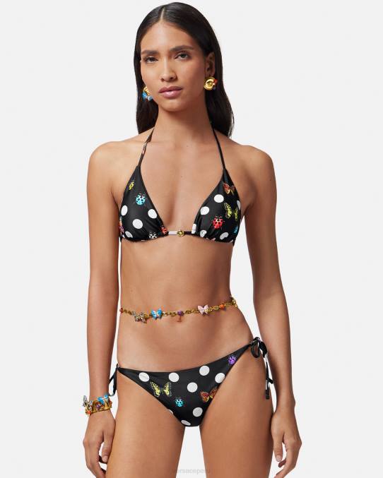 Versace ropa interior y ropa de playa mujer top de bikini con mariposas 6BPV1114 imprimir