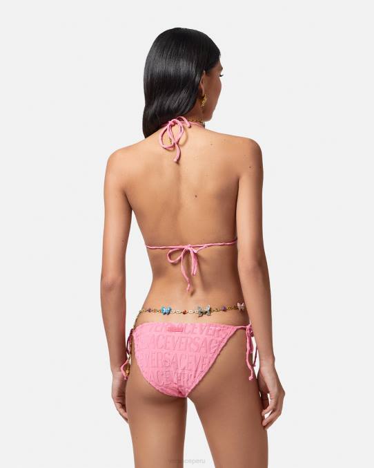 Versace ropa interior y ropa de playa mujer top de bikini tipo toalla 6BPV1118 rosa