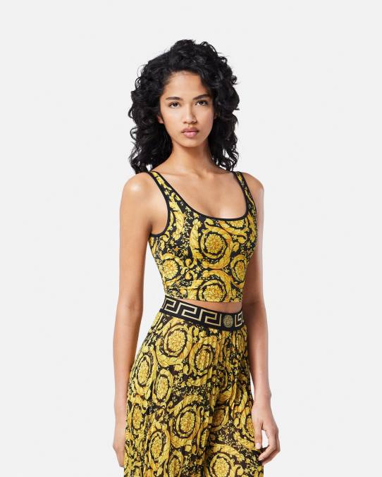 Versace ropa interior y ropa de playa mujer top tankini barroco 6BPV1172 imprimir