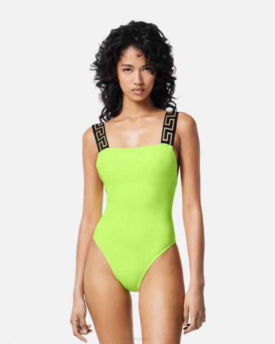 Versace ropa interior y ropa de playa mujer traje de baño de una pieza con borde de greca 6BPV1179 cal