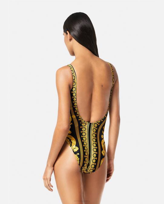 Versace ropa interior y ropa de playa mujer traje de baño de una pieza con estampado barroco 6BPV1143 imprimir