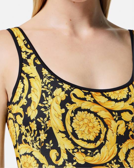 Versace ropa interior y ropa de playa mujer traje de baño de una pieza con estampado barroco 6BPV1144 imprimir