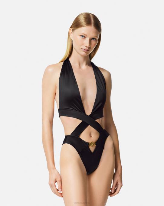 Versace ropa interior y ropa de playa mujer traje de baño de una pieza con medusa \'95 6BPV1149 negro