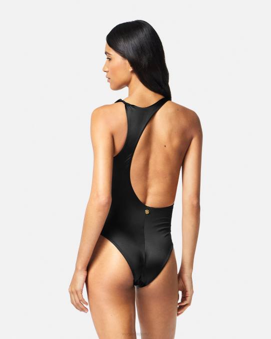 Versace ropa interior y ropa de playa mujer traje de baño de una pieza con medusa enrollada 6BPV1162 negro