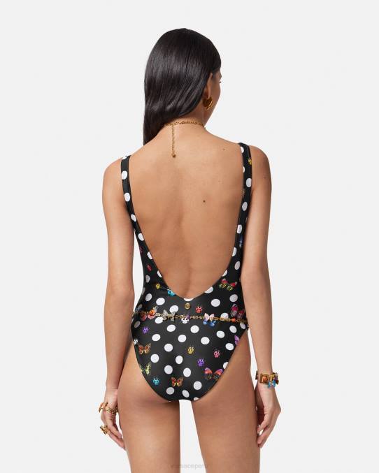 Versace ropa interior y ropa de playa mujer traje de baño de una pieza mariposas 6BPV1116 imprimir