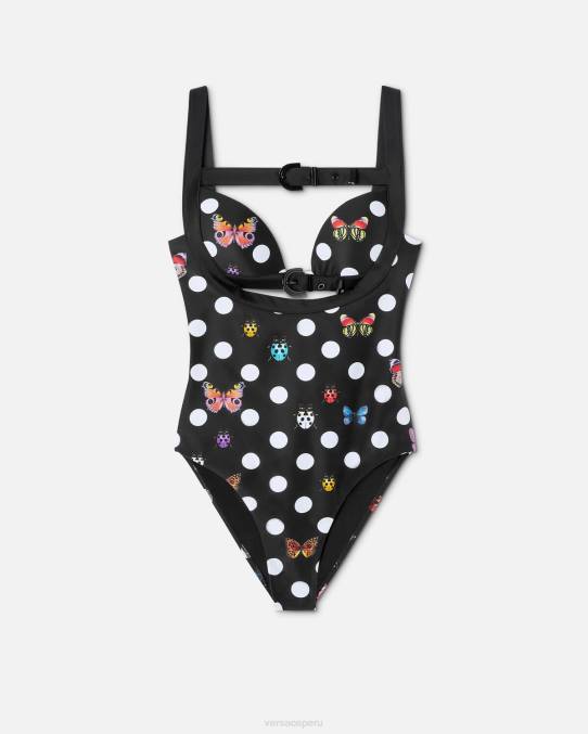 Versace ropa interior y ropa de playa mujer traje de baño de una pieza mariposas 6BPV1117 imprimir