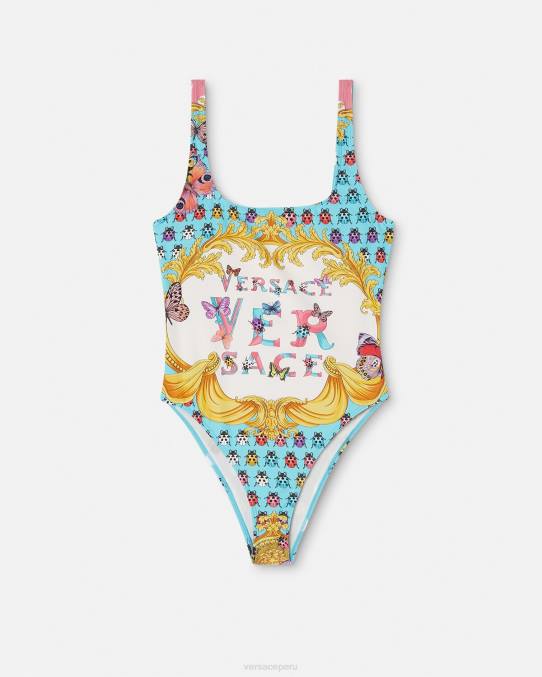 Versace ropa interior y ropa de playa mujer traje de baño de una pieza mariposas 6BPV1135 imprimir