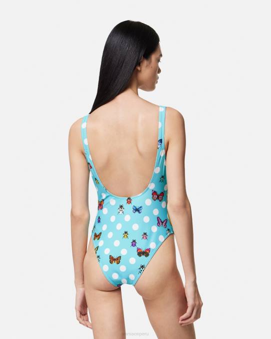 Versace ropa interior y ropa de playa mujer traje de baño de una pieza mariposas 6BPV1135 imprimir