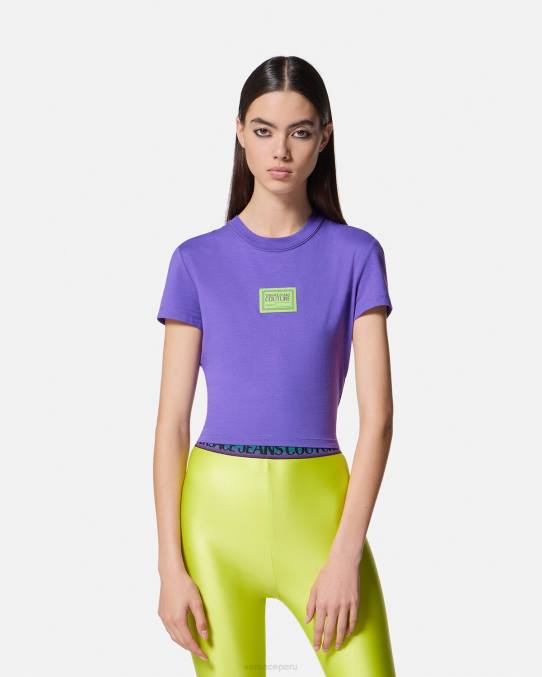 Versace ropa mujer camiseta corta con número de pieza 6BPV2227 Violeta