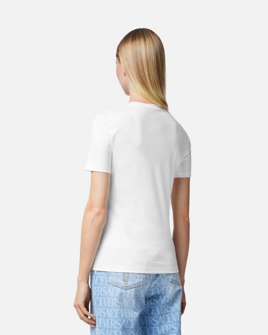 Versace ropa mujer camiseta cristal la medusa 6BPV133 Oro blanco