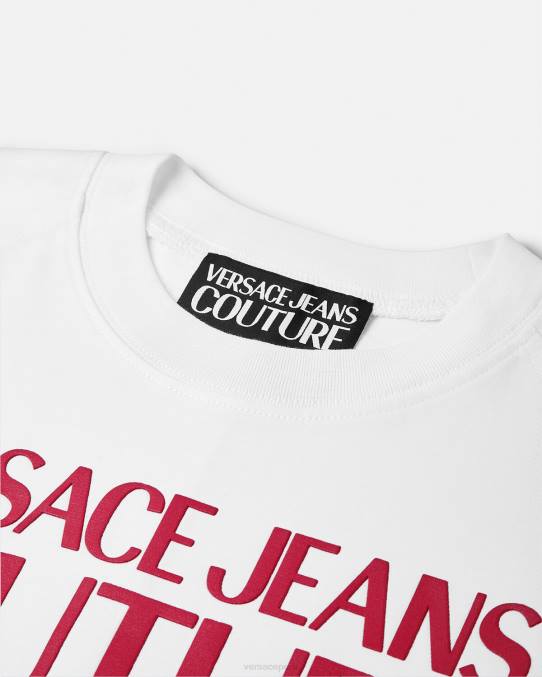 Versace ropa mujer camiseta tipo body con logo 6BPV2162 blanco