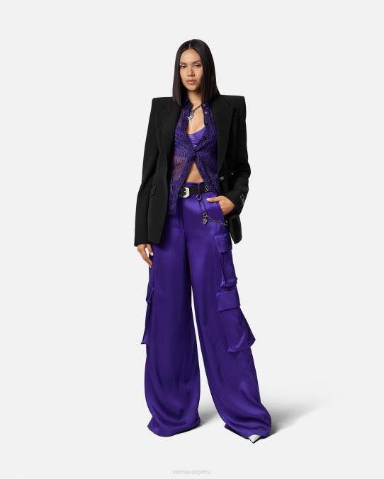 Versace ropa mujer blazer con medusa y botonadura sencilla 6BPV110 negro