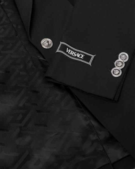 Versace ropa mujer blazer con medusa y botonadura sencilla 6BPV110 negro