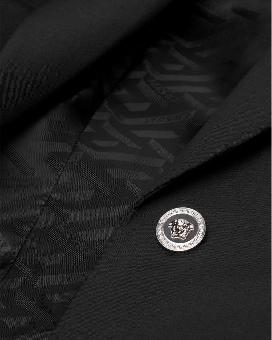 Versace ropa mujer blazer con medusa y botonadura sencilla 6BPV116 negro