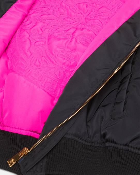 Versace ropa mujer chaqueta bomber corta diosa 6BPV103 negro