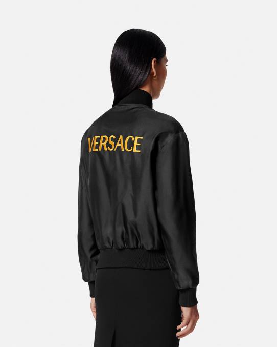 Versace ropa mujer chaqueta bomber reversible con diseño barroco 6BPV88 imprimir