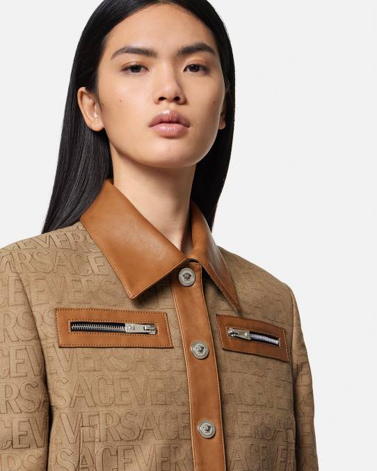 Versace ropa mujer chaqueta tipo blusón por toda la prenda 6BPV85 imprimir