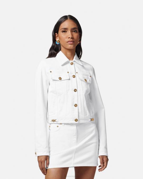 Versace ropa mujer chaqueta vaquera con medusa \'95 6BPV81 blanco