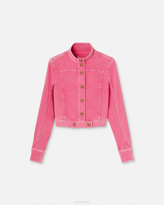 Versace ropa mujer chaqueta vaquera corta 6BPV2254 fucsia