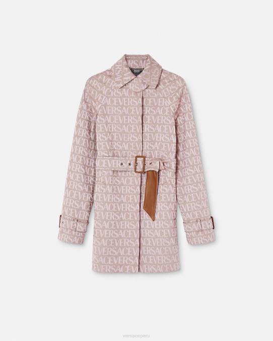 Versace ropa mujer gabardina corta integral 6BPV83 rosa y estampado