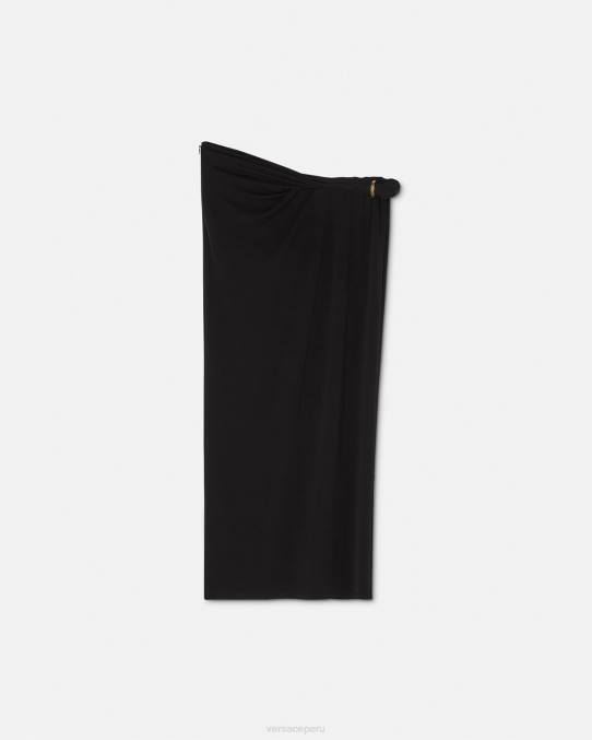 Versace ropa mujer falda lápiz enrollada 6BPV185 negro