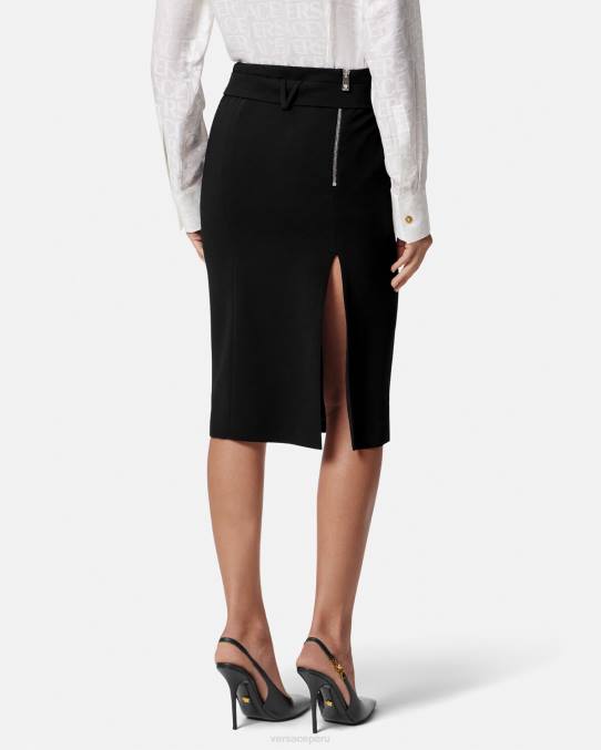 Versace ropa mujer falda midi con medusa \'95 6BPV174 negro