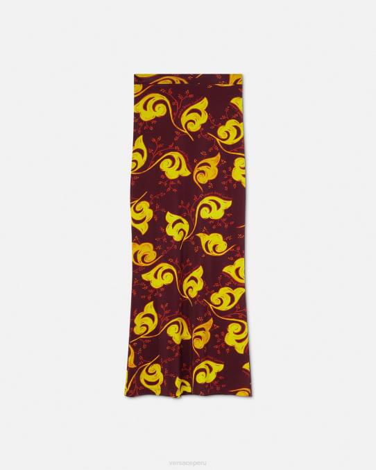 Versace ropa mujer falda midi ramitas 6BPV2181 Violeta