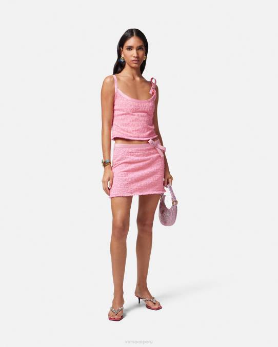 Versace ropa mujer minifalda con imperdible en toda la prenda 6BPV159 rosa