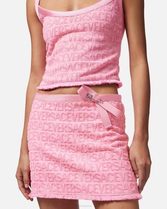 Versace ropa mujer minifalda con imperdible en toda la prenda 6BPV159 rosa