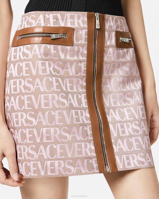 Versace ropa mujer minifalda por toda la prenda 6BPV165 rosa y estampado