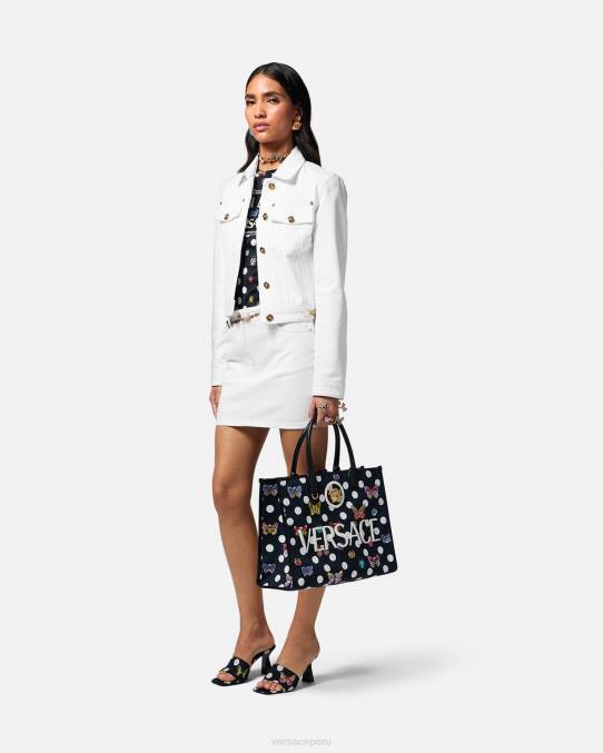 Versace ropa mujer minifalda vaquera con Medusa \'95 6BPV161 blanco