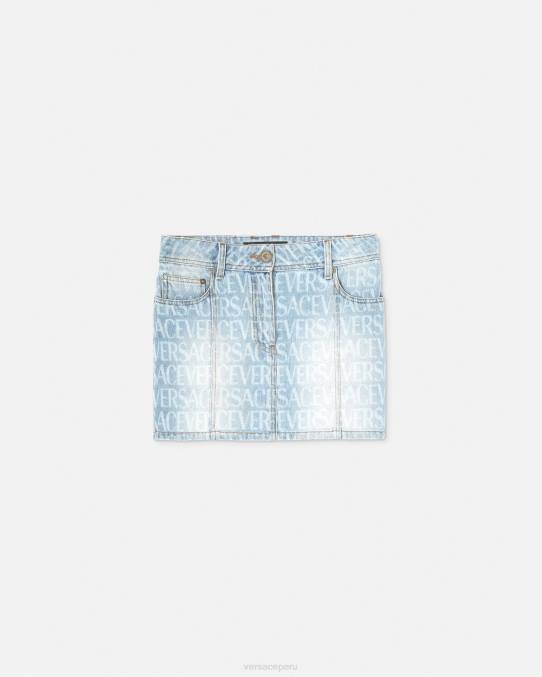 Versace ropa mujer minifalda vaquera integral 6BPV166 azul