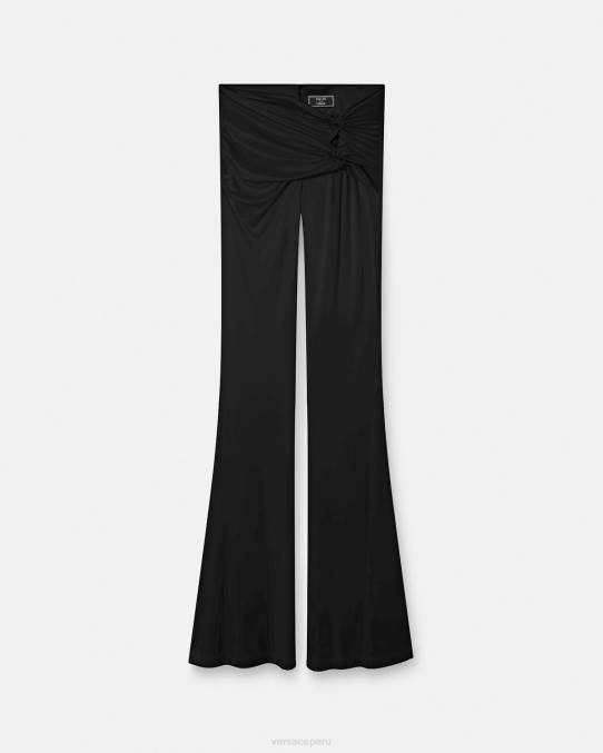 Versace ropa mujer pantalones acampanados anudados 6BPV190 un color
