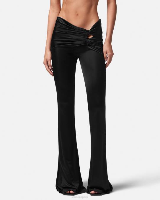 Versace ropa mujer pantalones acampanados anudados 6BPV190 un color