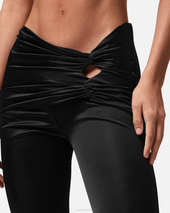 Versace ropa mujer pantalones acampanados anudados 6BPV190 un color