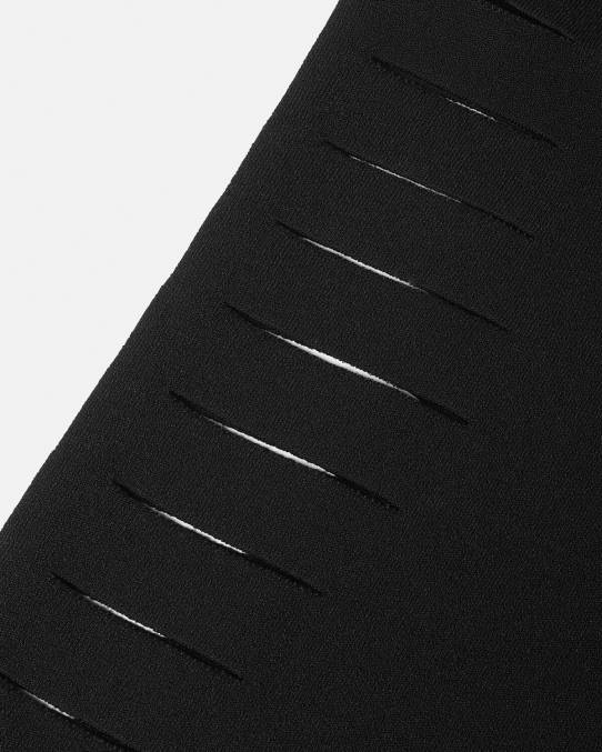 Versace ropa mujer pantalones acampanados de punto con cortes 6BPV208 negro